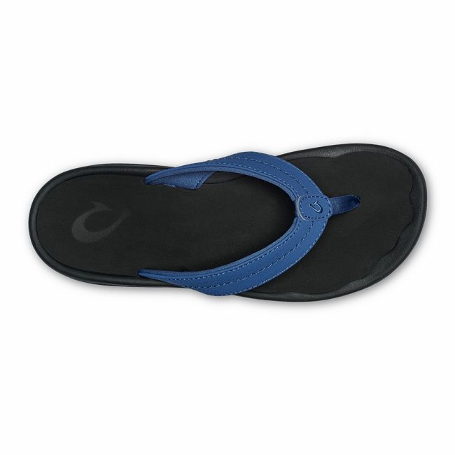 Olukai Women's Ohana Flip Flop - Marine / Black US380-496